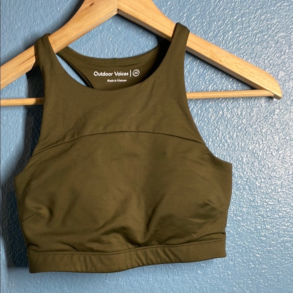Outdoor Voices dark green  Sports Bra